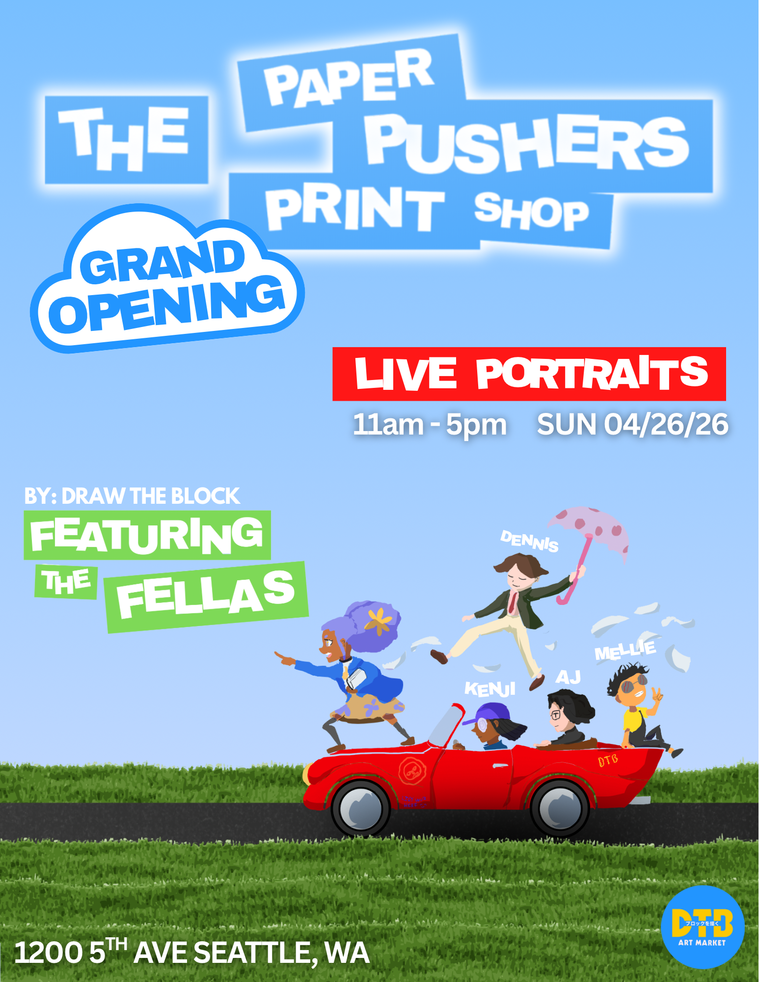DTB Fella's @The Paper Pushers Print Shop Opening